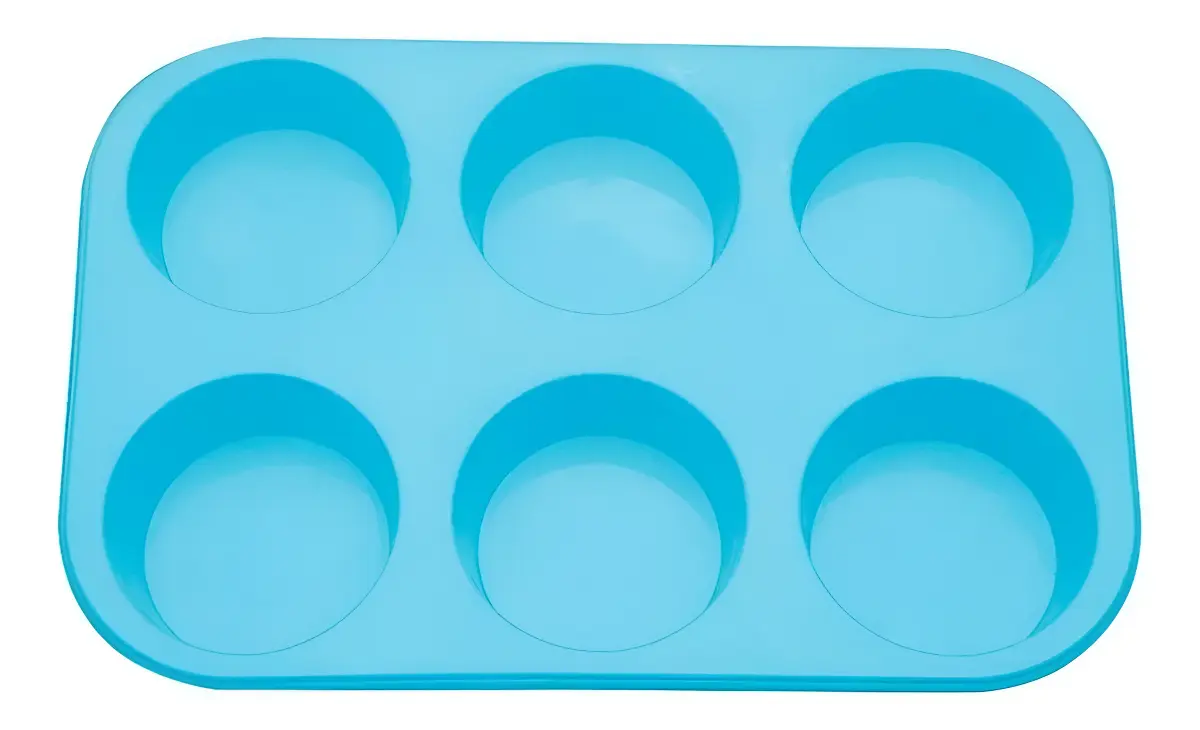 Molde Silicona Mini Cupcakes Muffins 6 Cavidades Antiadher