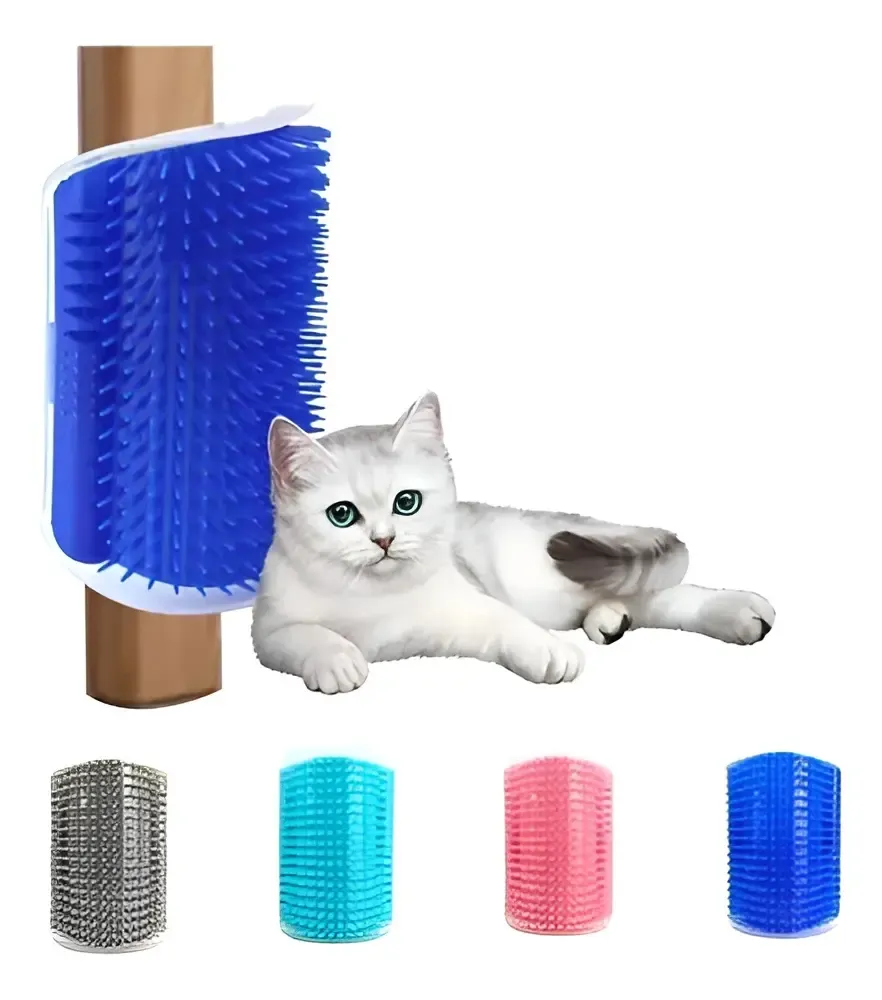 Cepillo Masajeador Catit Para Gatos Montaje Pared Gris