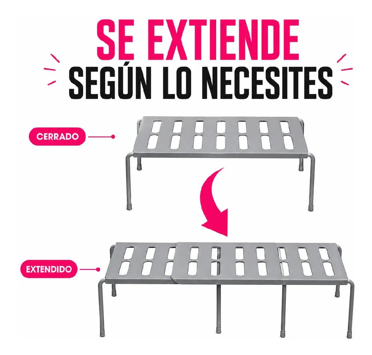 Estante Organizador Alacena Extensible Blanco Oh My Shop