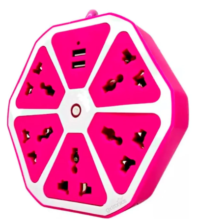 Zapatilla Eléctrica Hexagonal Bolduke 5 Tomas + 2 USB 220V