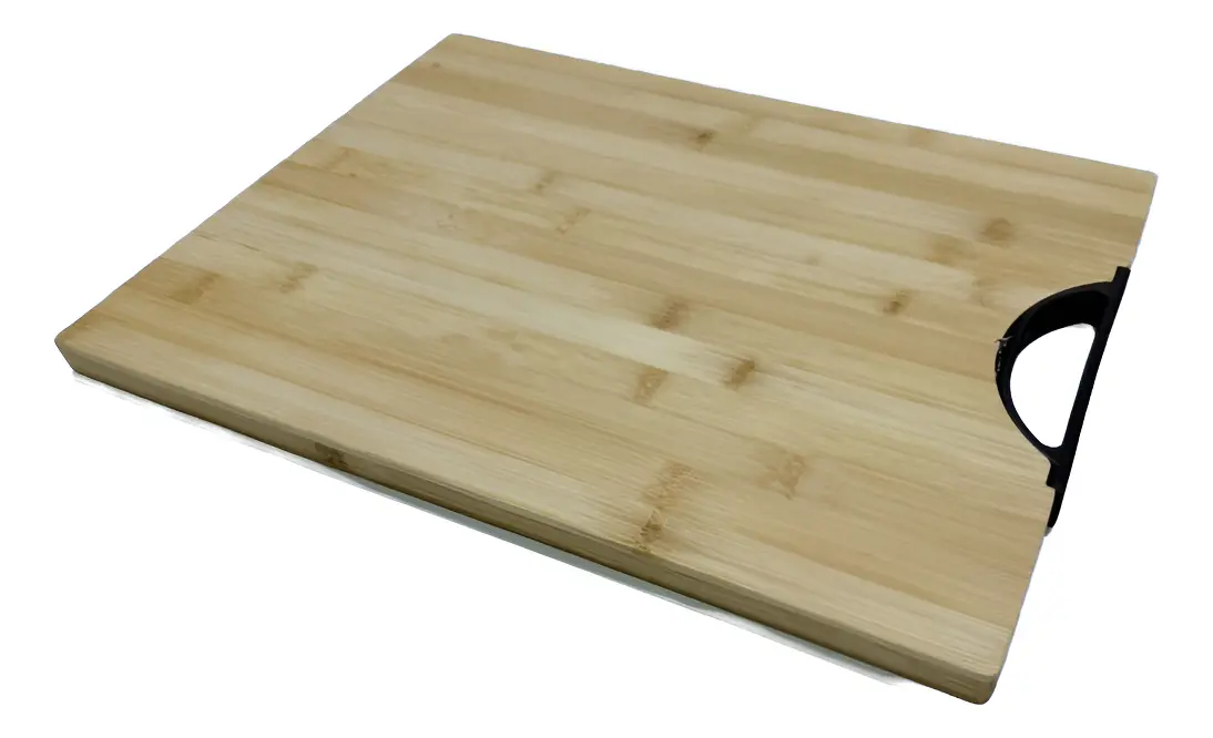Tabla Para Picar Bambu Rectangular 38x28 cm Con Manija