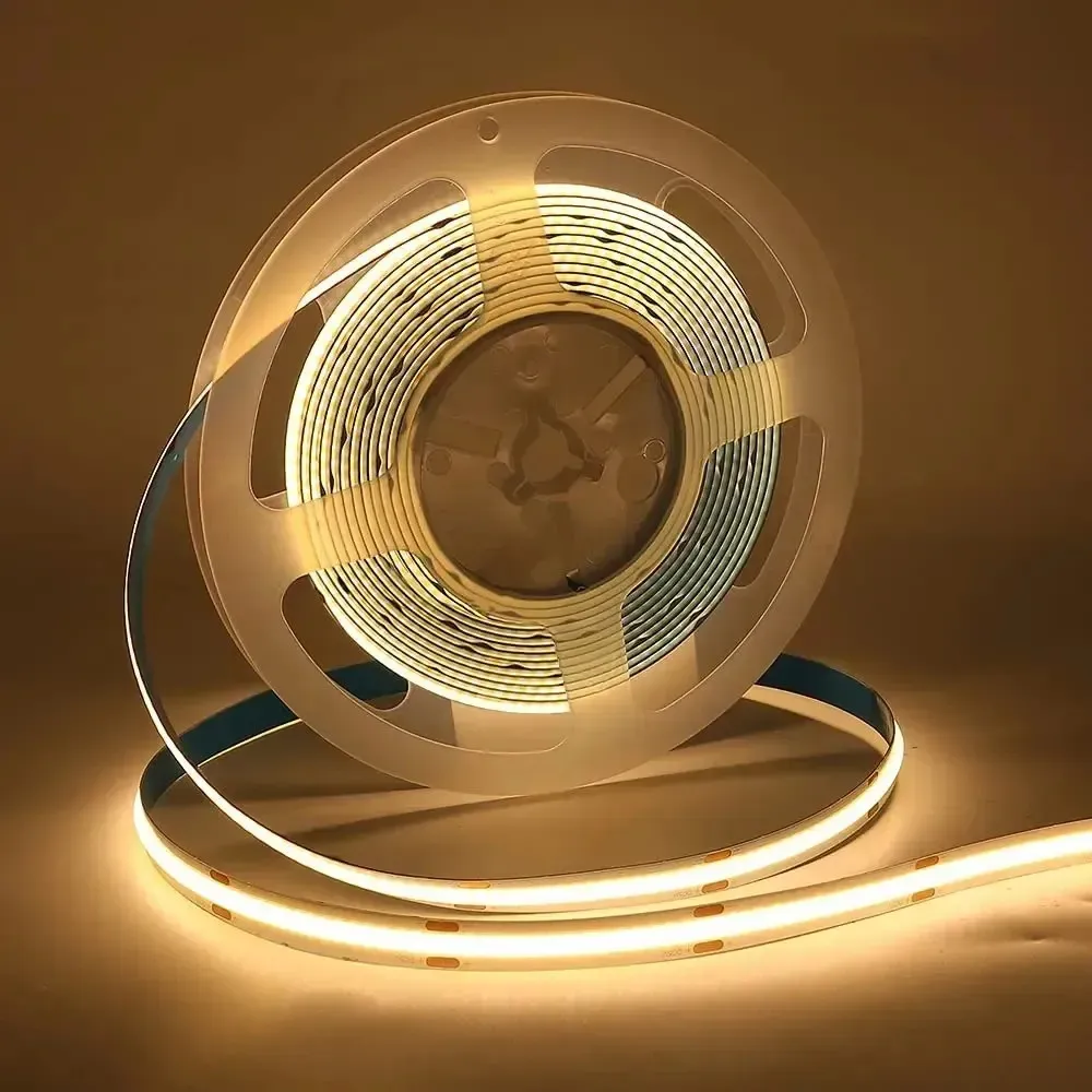 Tira Led Cob 10m Luz Cálida 3000k 240 Led/m 110v 8mm