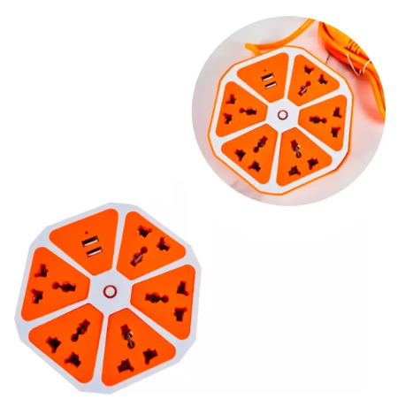 Zapatilla Eléctrica Hexagonal Bolduke 5 Tomas + 2 USB 220V