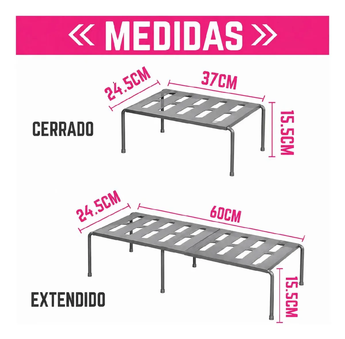 Estante Organizador Alacena Extensible Blanco Oh My Shop