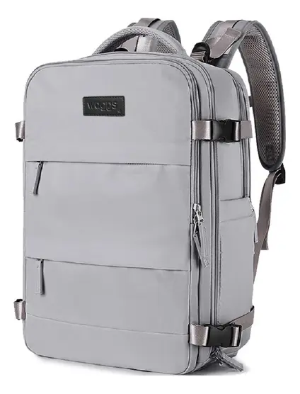 Mochila Viaje Waggs Carry On 25l Porta Notebook 15.6" Gris