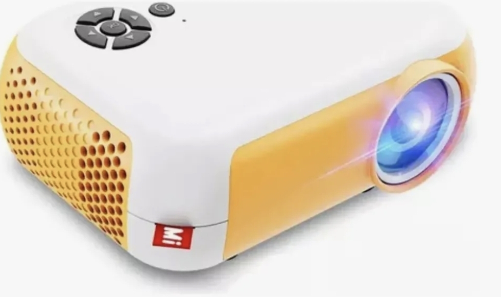 Mini Proyector Portátil A10 Naranja 1800lm Led Hdmi Usb