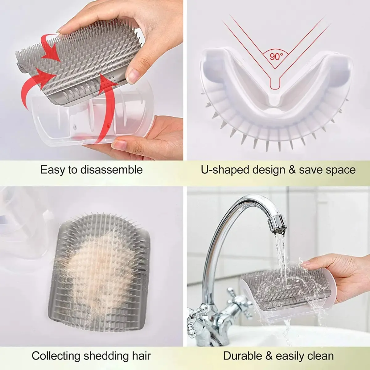 Cepillo Masajeador Catit Para Gatos Montaje Pared Gris