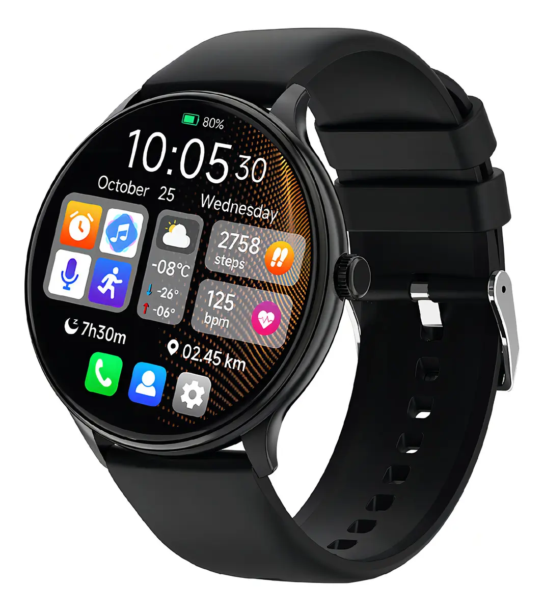 Smartwatch JD Tokio T70 Llamadas Bluetooth IP67 Negro