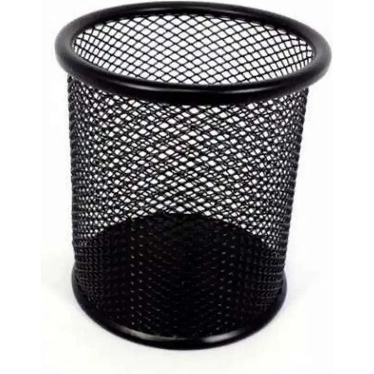 Portalápices Kendra Metal Mesh Negro Escritorio 10cm