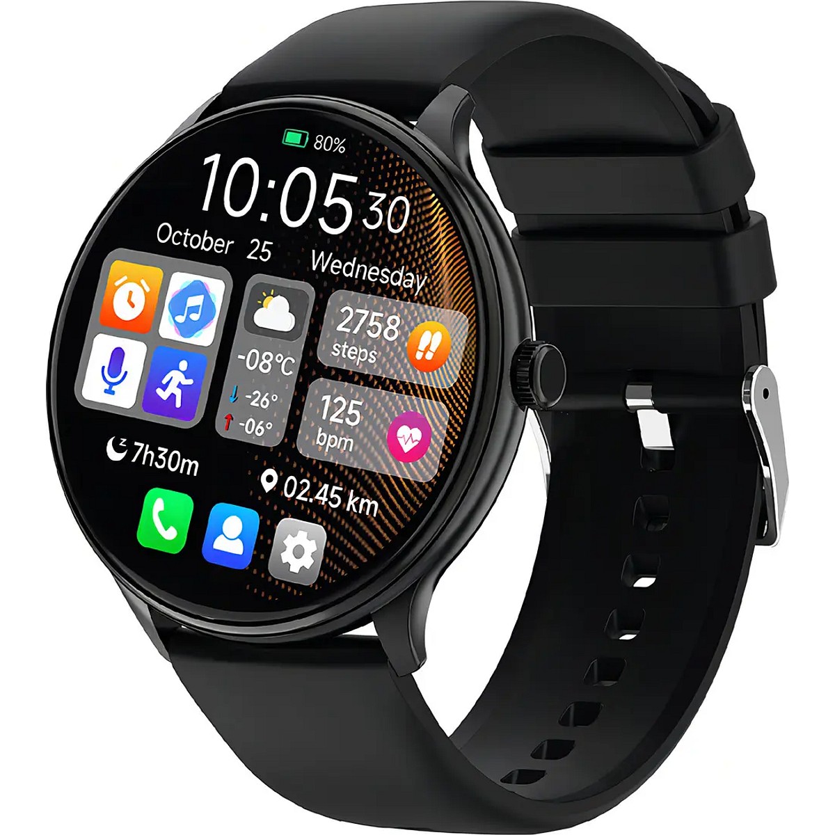 Smartwatch JD Tokio T70 Llamadas Bluetooth IP67 Negro