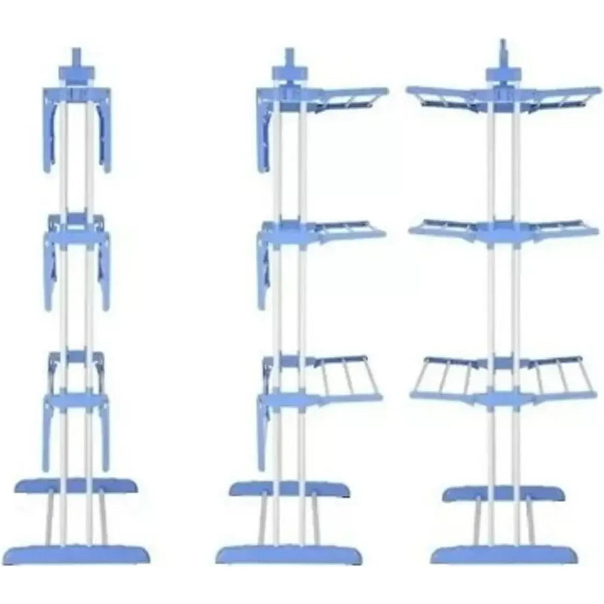 Tender Ropa Vertical Plegable Reforzado 3 Niveles Ruedas