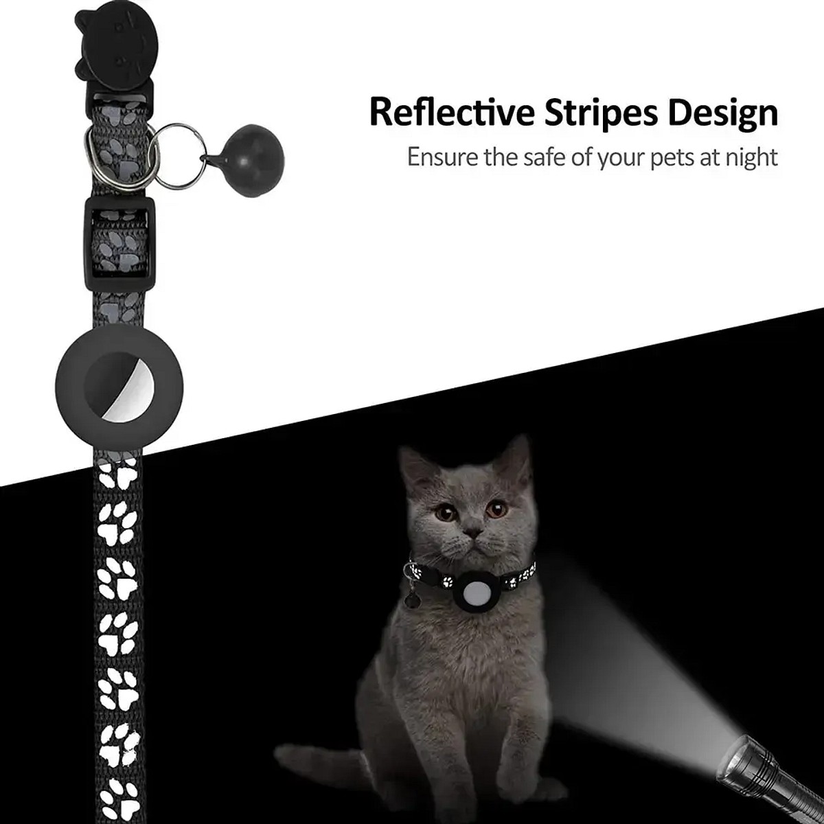 Collar Para Gato Porta AirTag Moto Tag Reflectivo Liviano