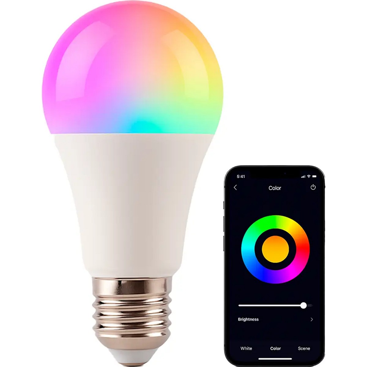 Lámpara Led Gadnic Smart RGB Wifi E27 9w Control Voz