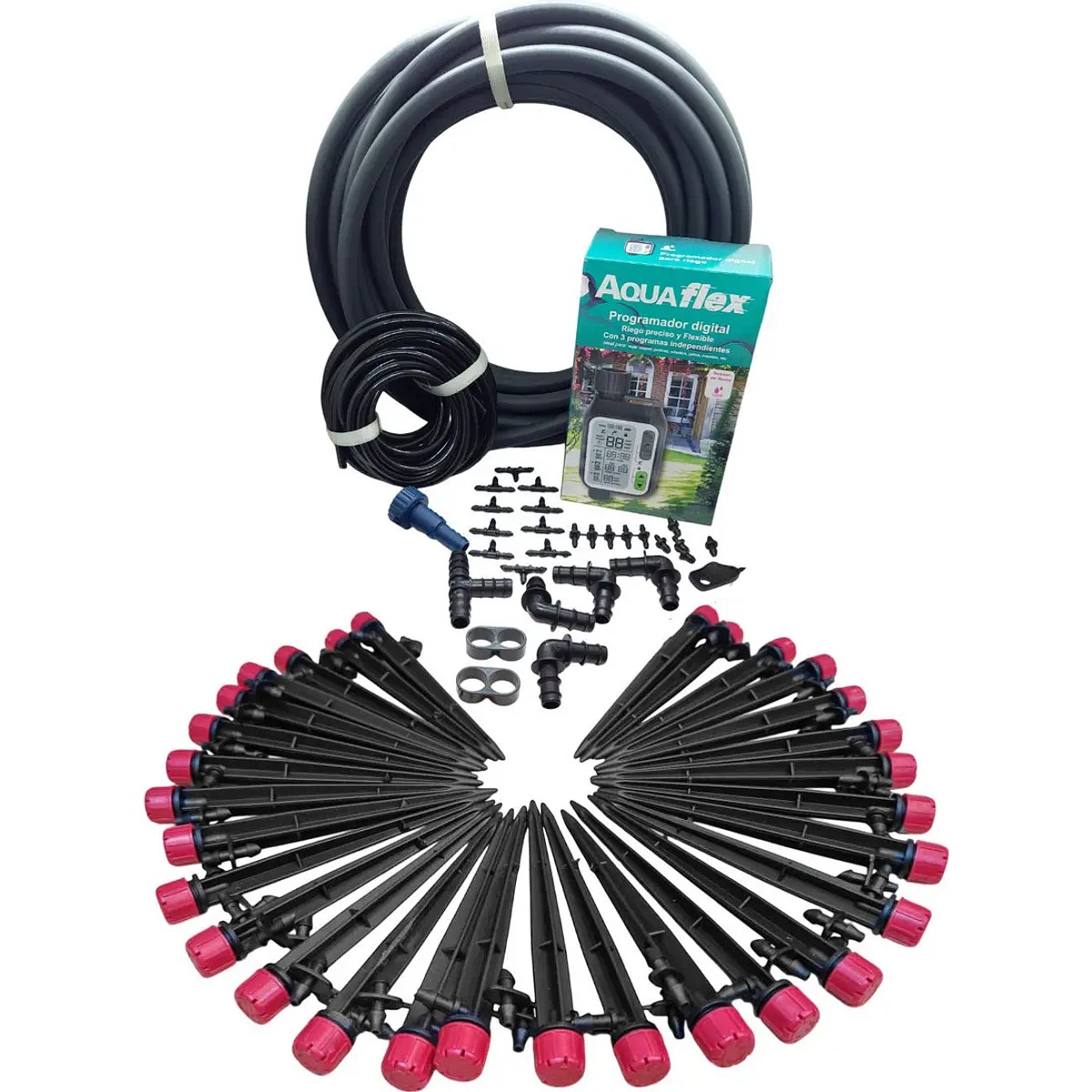 Kit Riego Goteo Automatico Irritec 30 Macetas Programador