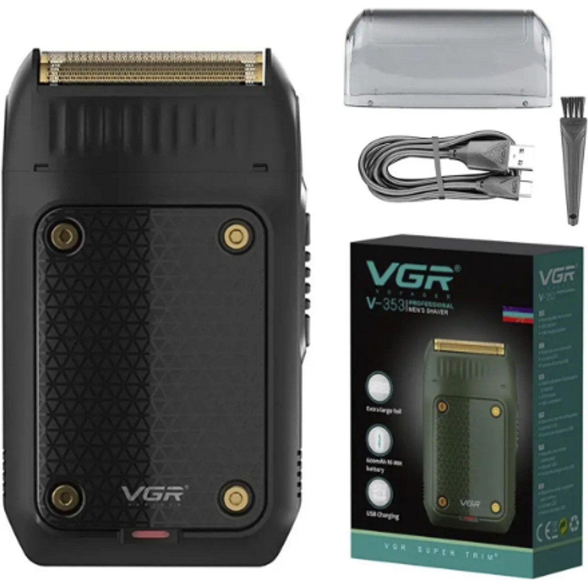 Afeitadora Eléctrica VGR V-353 Portátil Recargable USB
