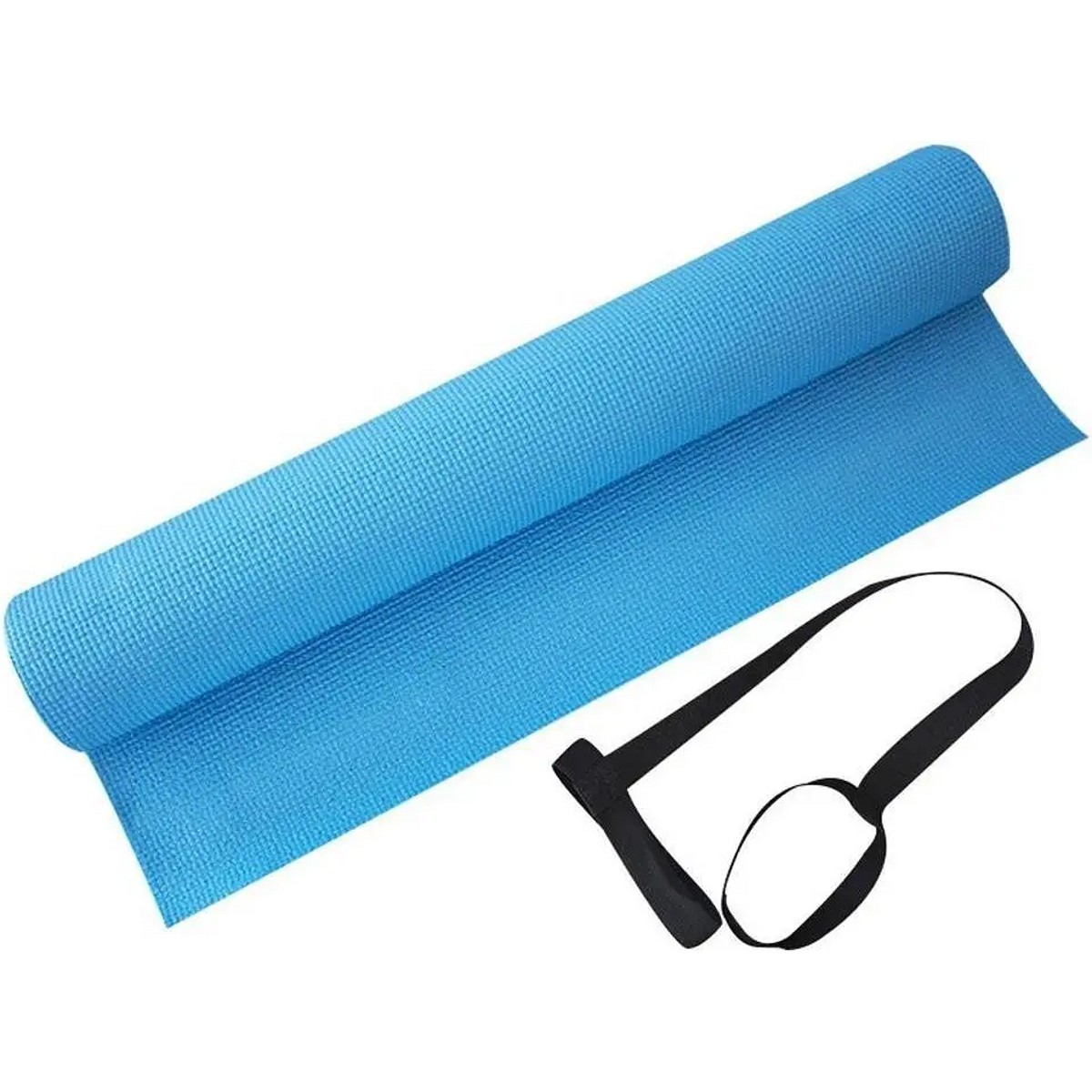 Mat De Yoga DRB Lisa Antideslizante 4mm Celeste + Correa