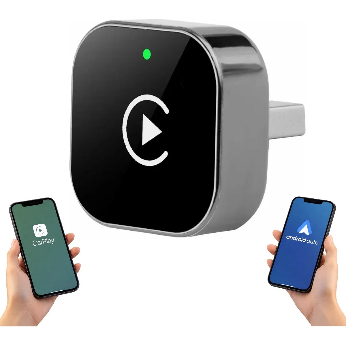 Adaptador Inalámbrico CarPlay Android Auto 2 En 1