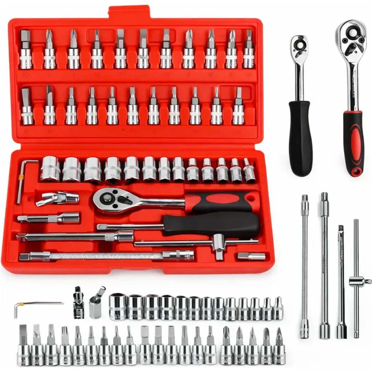 Kit Herramientas 46 Piezas RelexTech Crique 1/4 Estuche