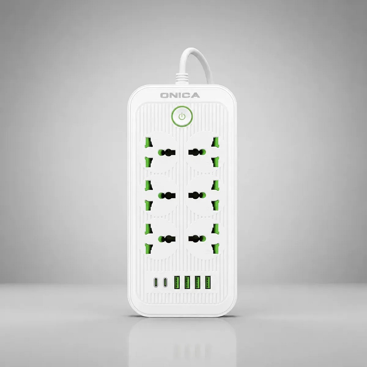 Zapatilla Electrica Onica 6 Tomas + 4 USB + 2 Tipo C 2m