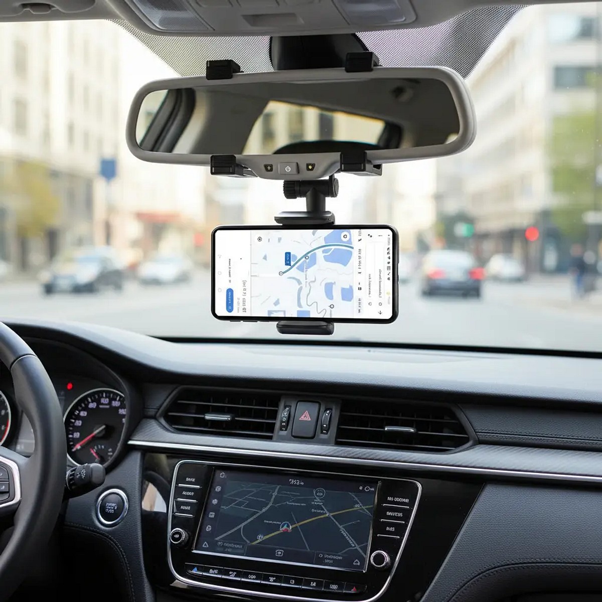 Soporte Para Celular En Espejo Retrovisor De Auto 360°