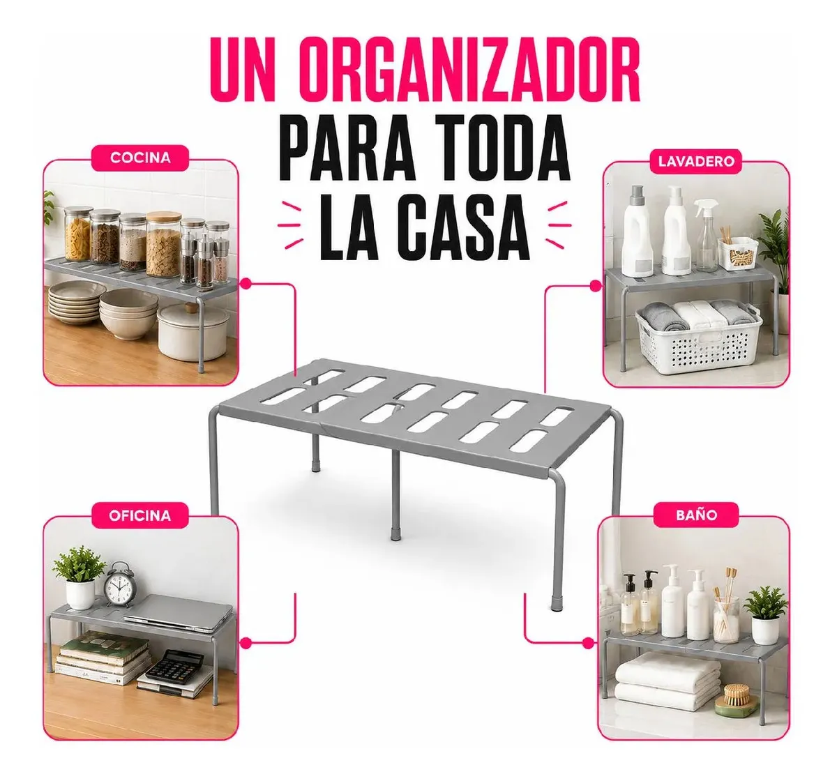 Estante Organizador Alacena Extensible Blanco Oh My Shop